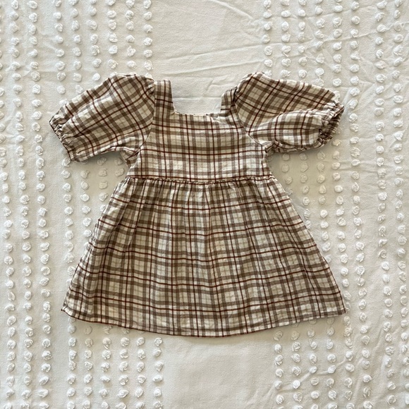 Rylee + Cru Other - Like New - Rylee + Cru Puff Sleeve Plaid Dress